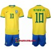 Virallinen Fanipaita + Shortsit Brasilia Neymar Jr 10 Kotipelipaita MM-Kisat 2022 - Lasten